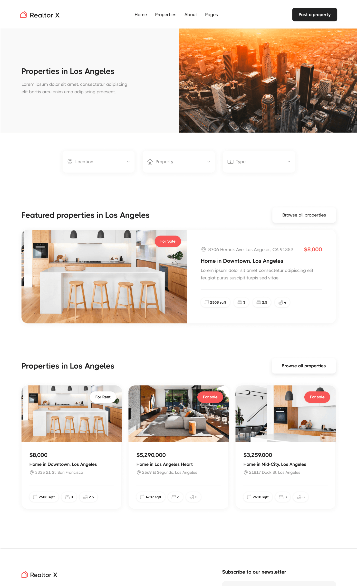 Property Category - Framer Template